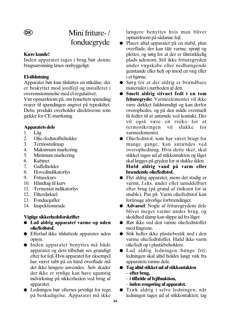 Mini friture- / fonduegryde | SEVERIN FR 2408 User Manual | Page 34 / 70