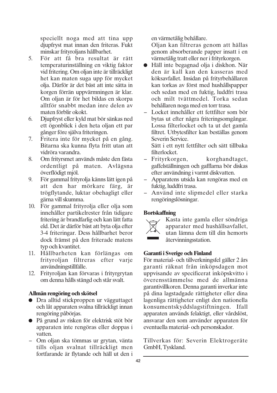 SEVERIN FR 2408 User Manual | Page 42 / 70