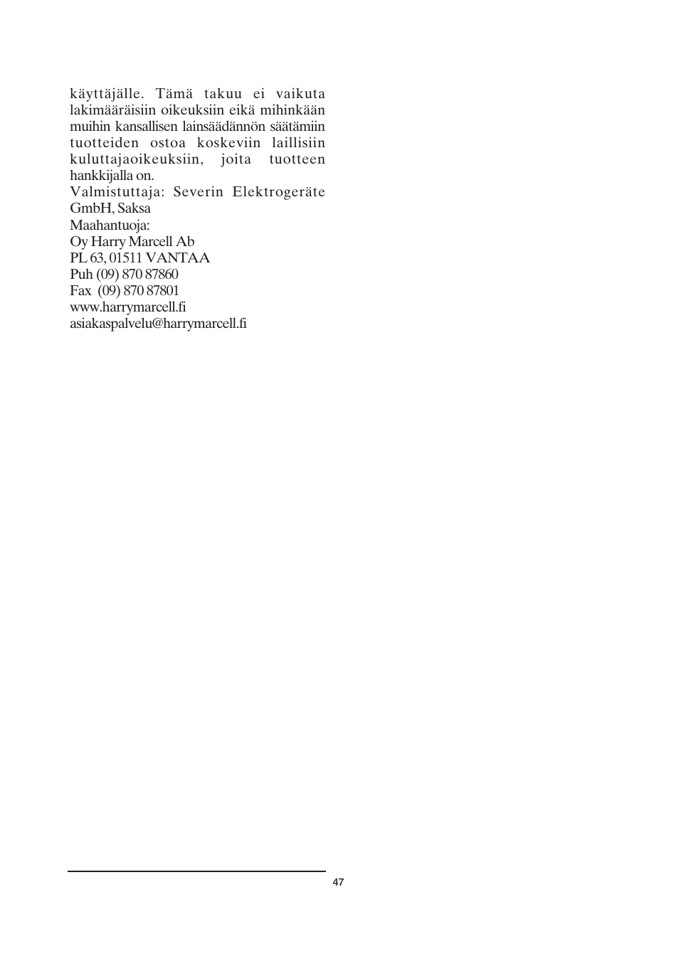 SEVERIN FR 2408 User Manual | Page 47 / 70