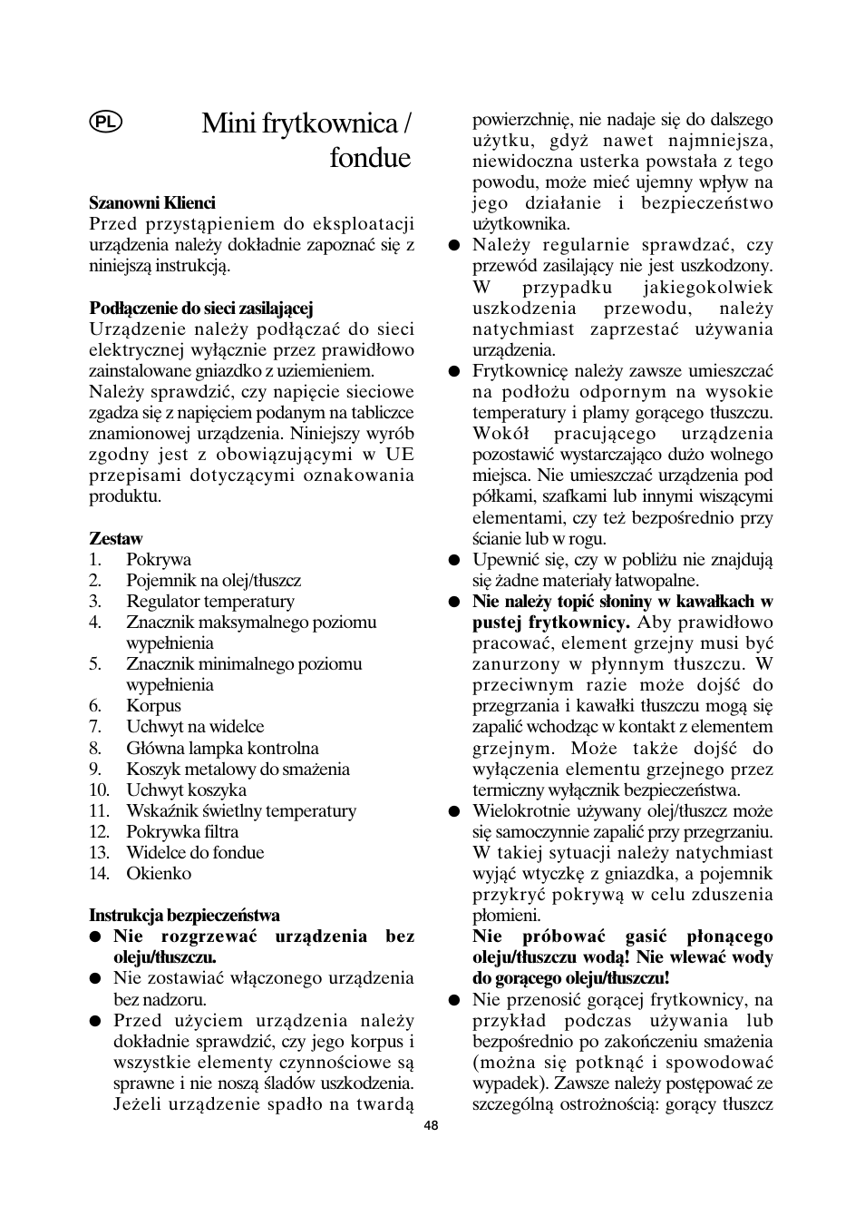 Mini frytkownica / fondue | SEVERIN FR 2408 User Manual | Page 48 / 70