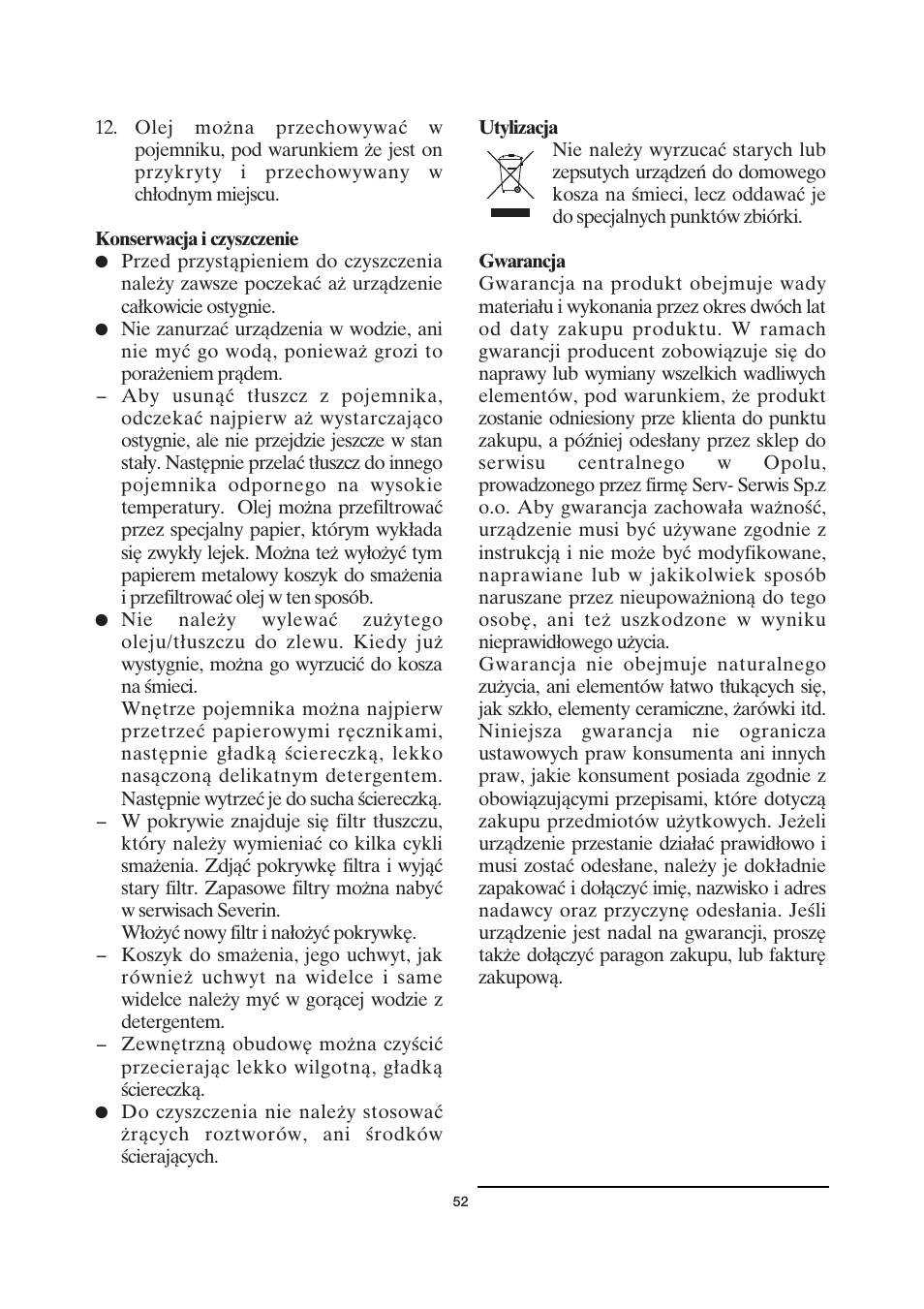 SEVERIN FR 2408 User Manual | Page 52 / 70
