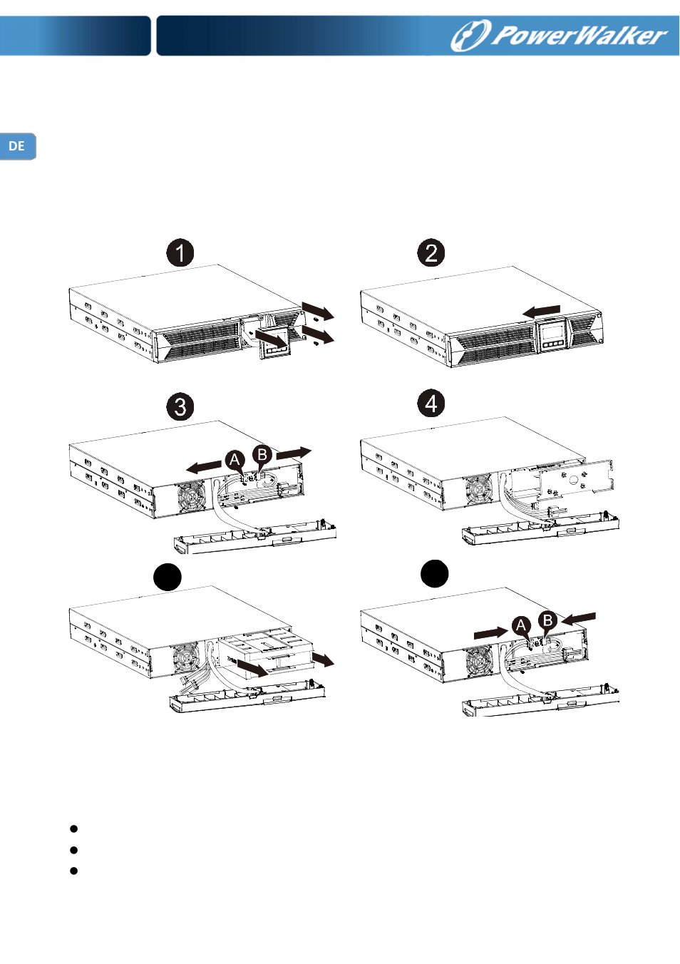 PowerWalker Battery Pack for VFI 1000RT LCD User Manual | Page 61 / 143