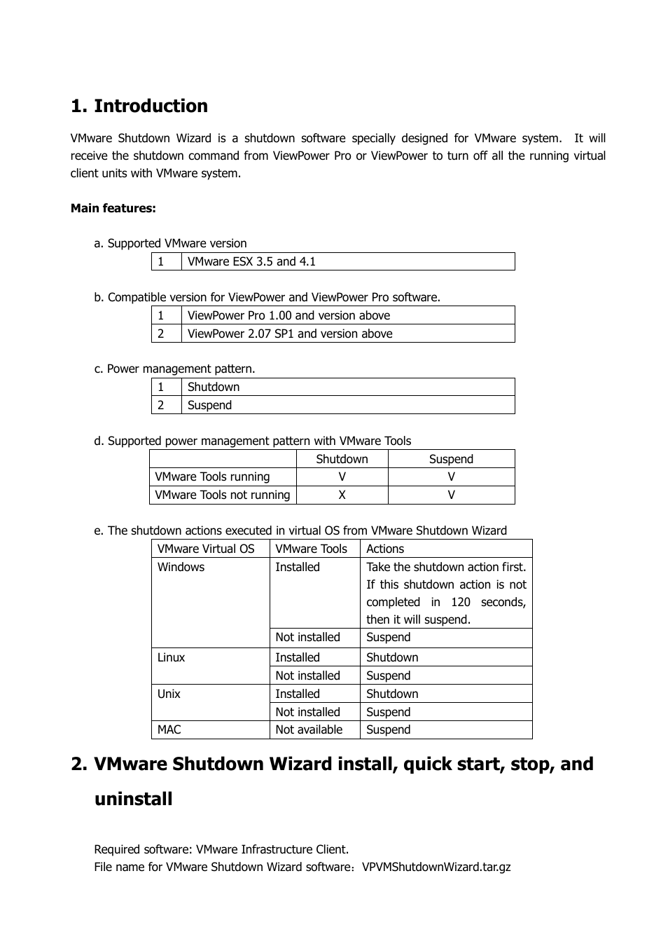 Introduction, 1. install | PowerWalker VMWare ESX 3.5, 4.0, 4.1 User Manual | Page 3 / 8