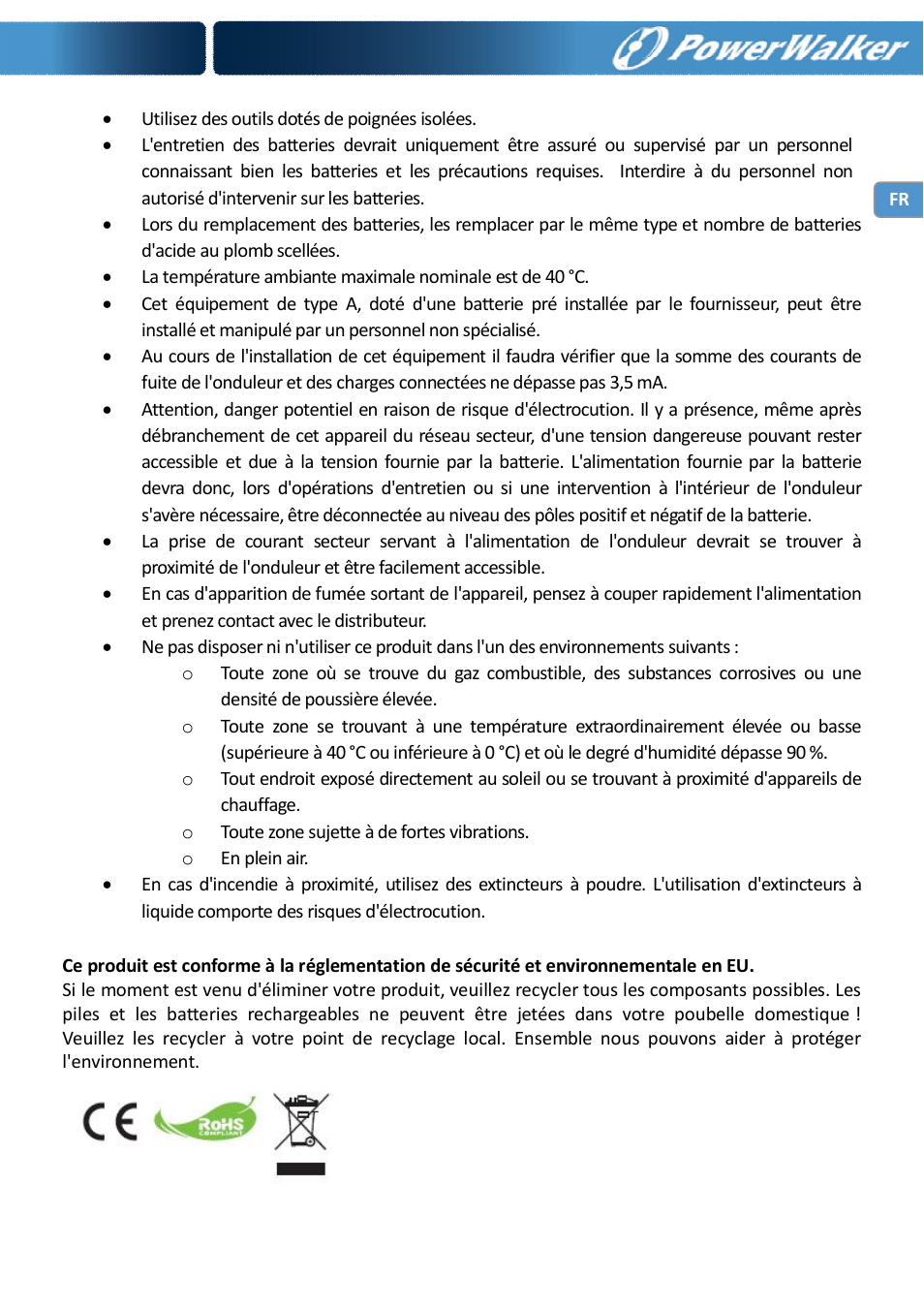 PowerWalker VI 650 LCD_FR User Manual | Page 19 / 40