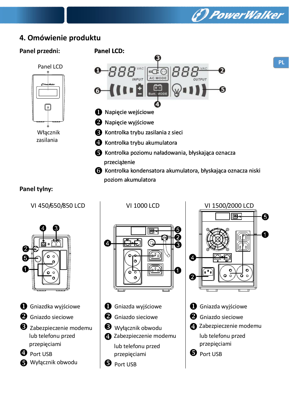 PowerWalker VI 650 LCD_FR User Manual | Page 29 / 40