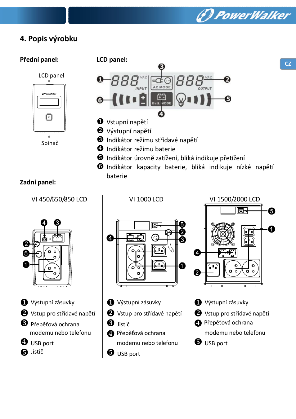 PowerWalker VI 650 LCD_FR User Manual | Page 37 / 40