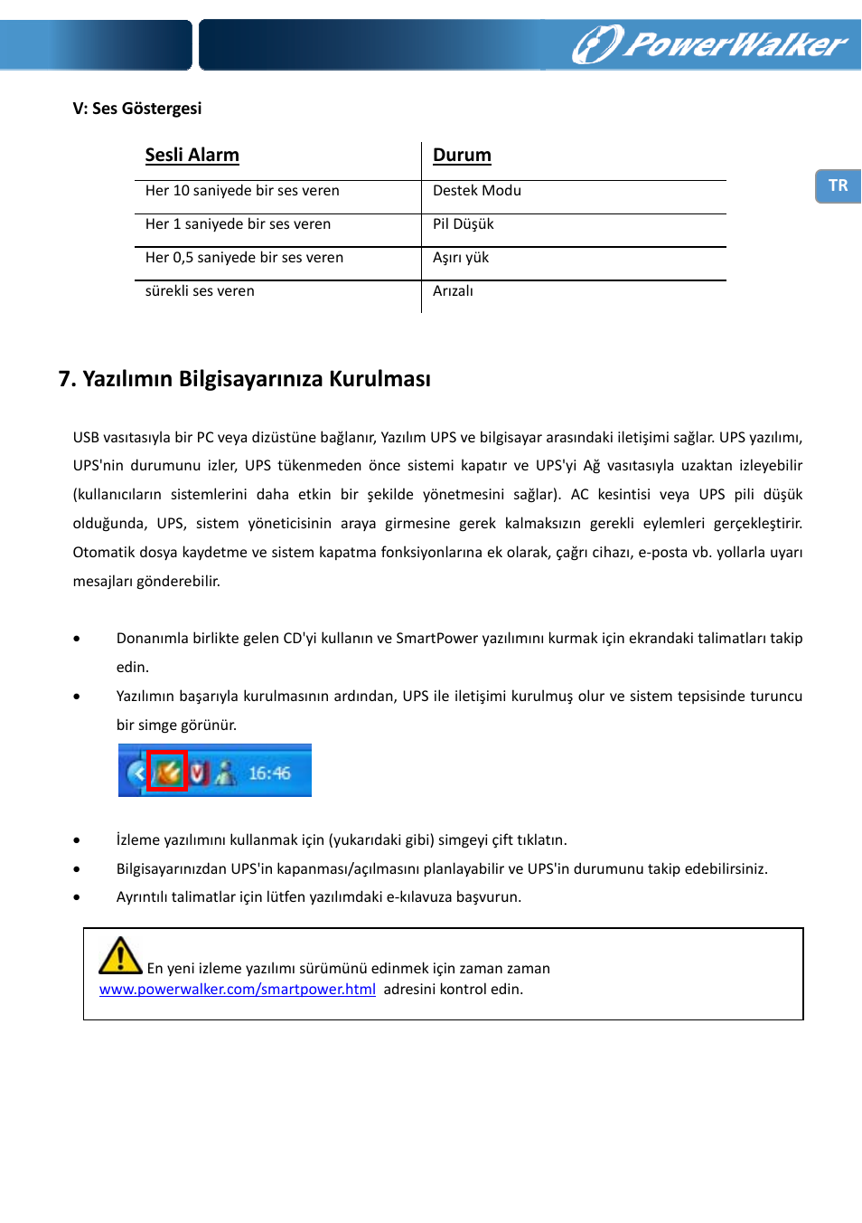 Yazılımın bilgisayarınıza kurulması | PowerWalker VI 1000 User Manual | Page 108 / 220