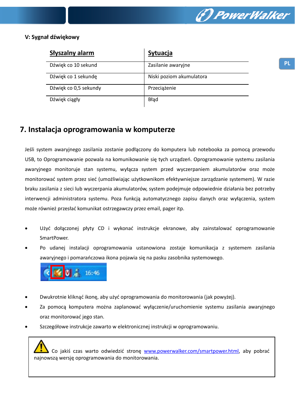 Instalacja oprogramowania w komputerze | PowerWalker VI 1000 User Manual | Page 152 / 220