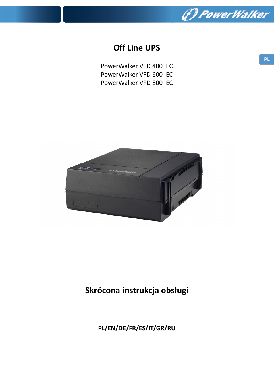 PowerWalker VFD 600 IEC User Manual | Page 57 / 64