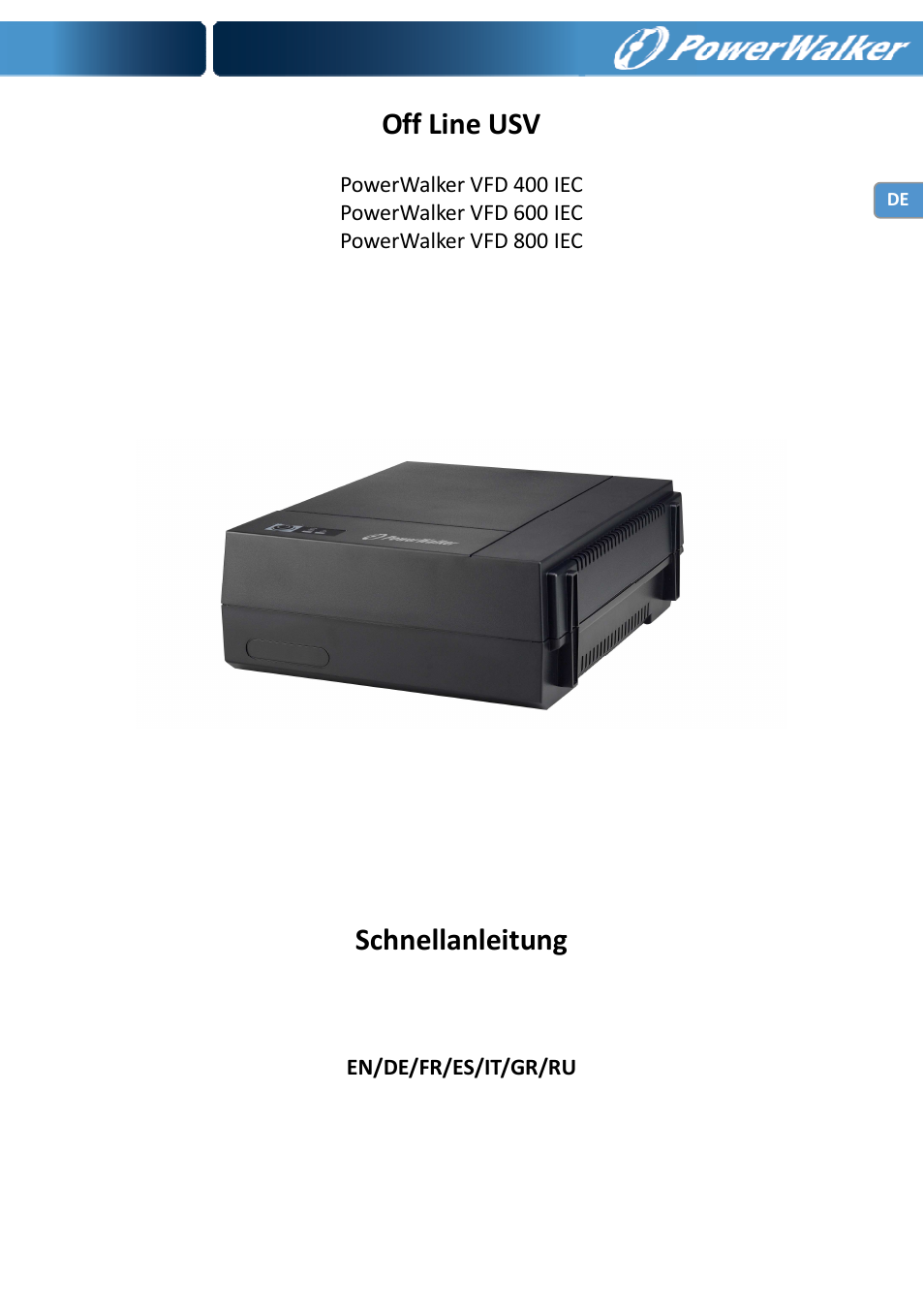 PowerWalker VFD 600 IEC User Manual | Page 9 / 64