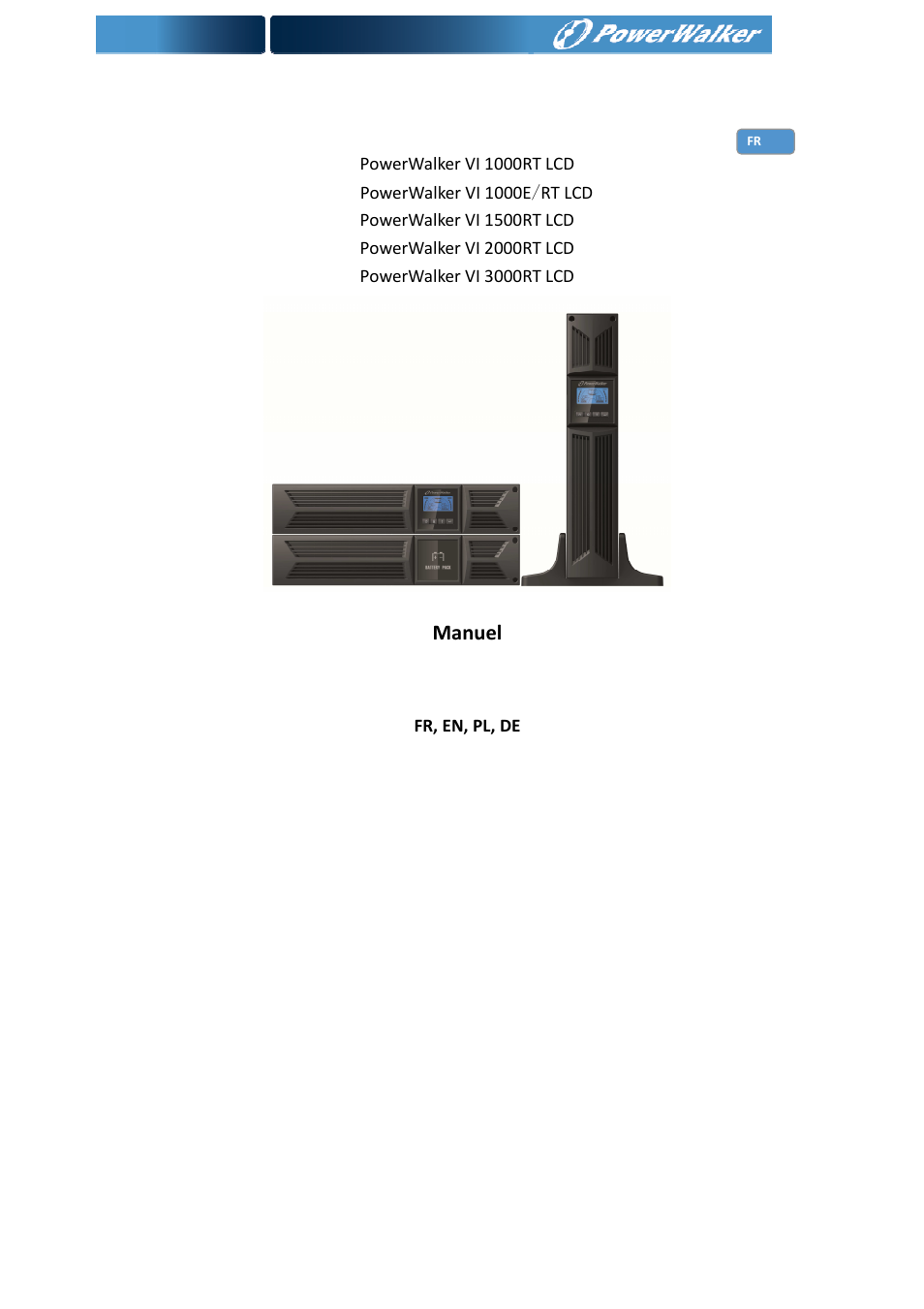 Onduleur en ligne interactif | PowerWalker Battery Pack for VI 1000_1500RT LCD User Manual | Page 76 / 155