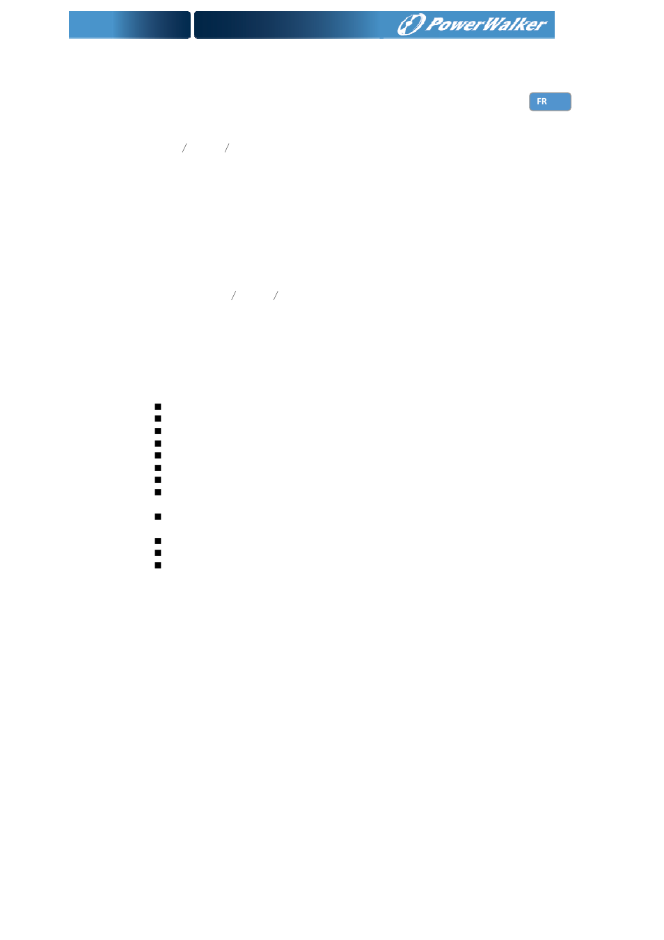 Introduction | PowerWalker Battery Pack for VI 1000_1500RT LCD User Manual | Page 81 / 155