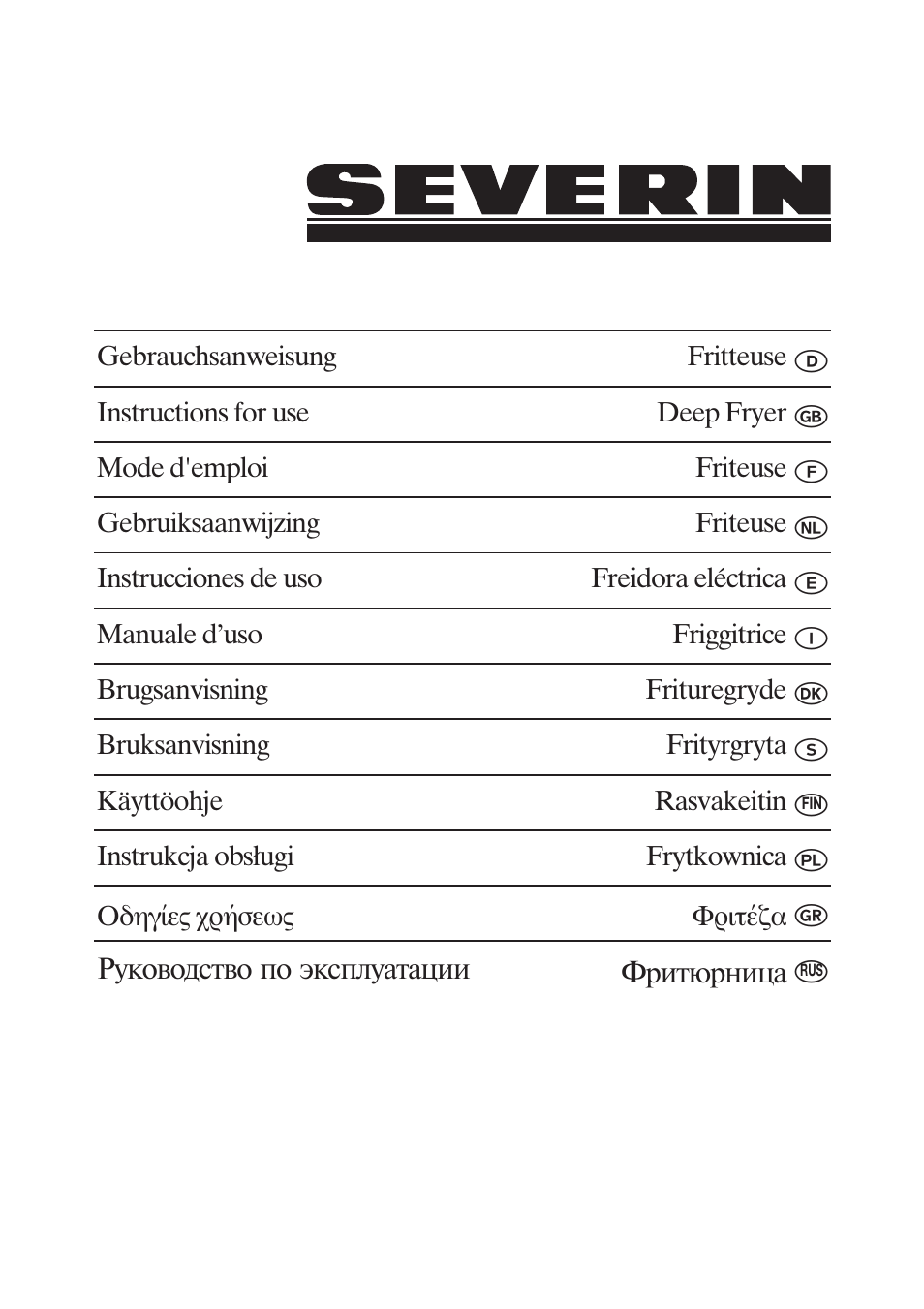 SEVERIN FR 2419 User Manual | 62 pages