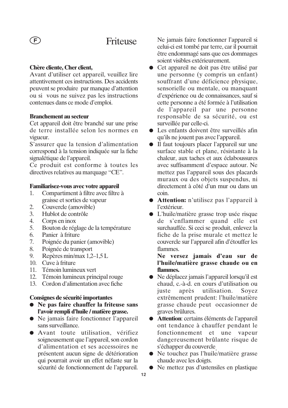 Friteuse | SEVERIN FR 2419 User Manual | Page 12 / 62