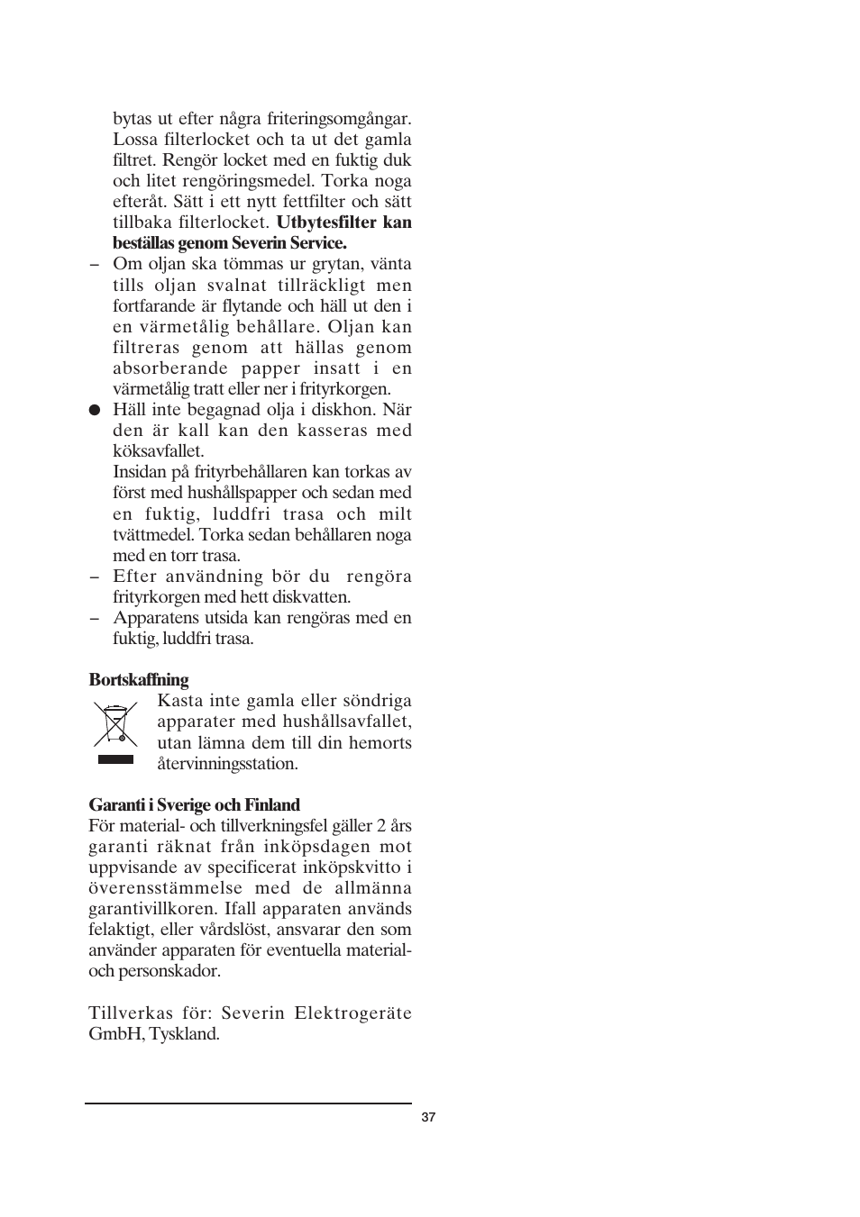 SEVERIN FR 2419 User Manual | Page 37 / 62