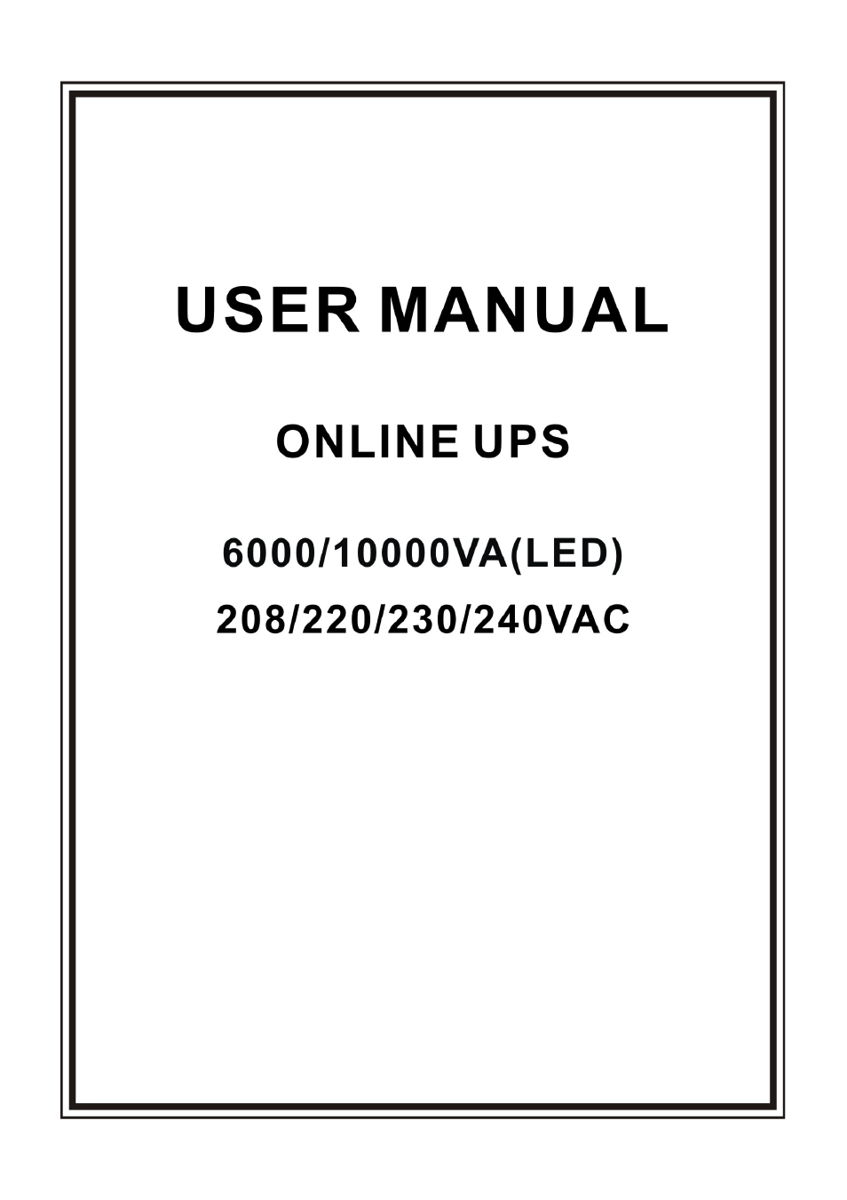 PowerWalker VFI 6000LE Plus User Manual | 34 pages