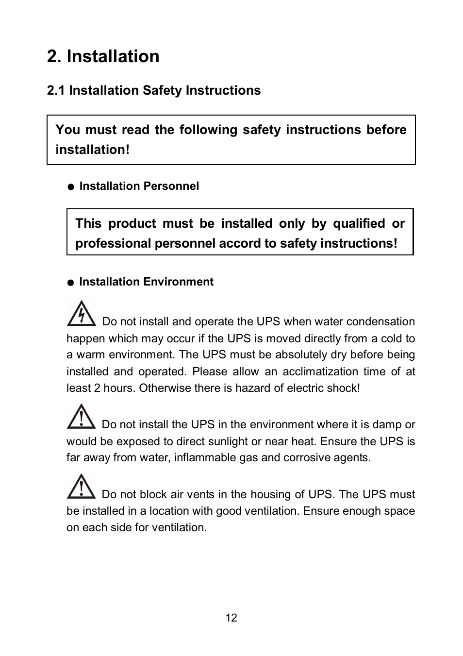 Installation | PowerWalker VFI 6000LE Plus User Manual | Page 15 / 34