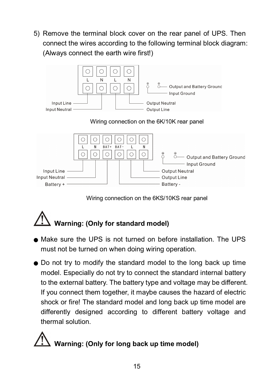 PowerWalker VFI 6000LE Plus User Manual | Page 18 / 34