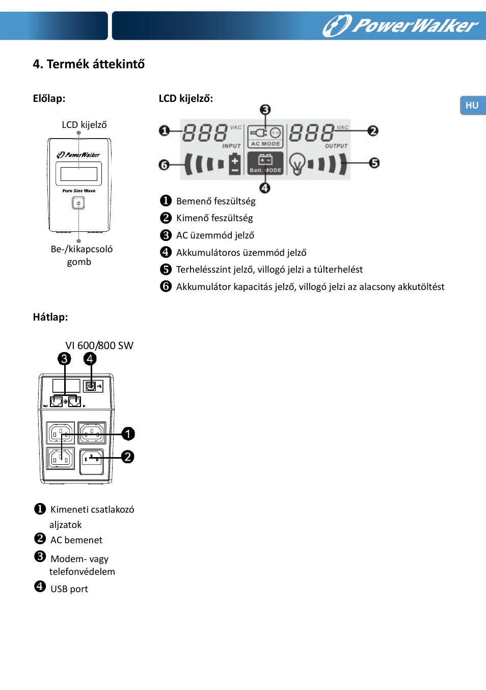 PowerWalker VI 600 SW User Manual | Page 133 / 160