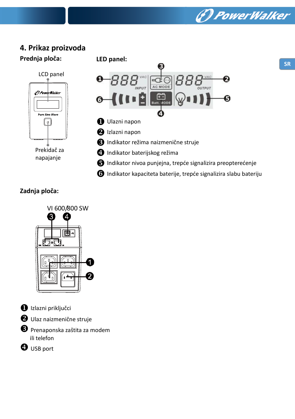 PowerWalker VI 600 SW User Manual | Page 157 / 160