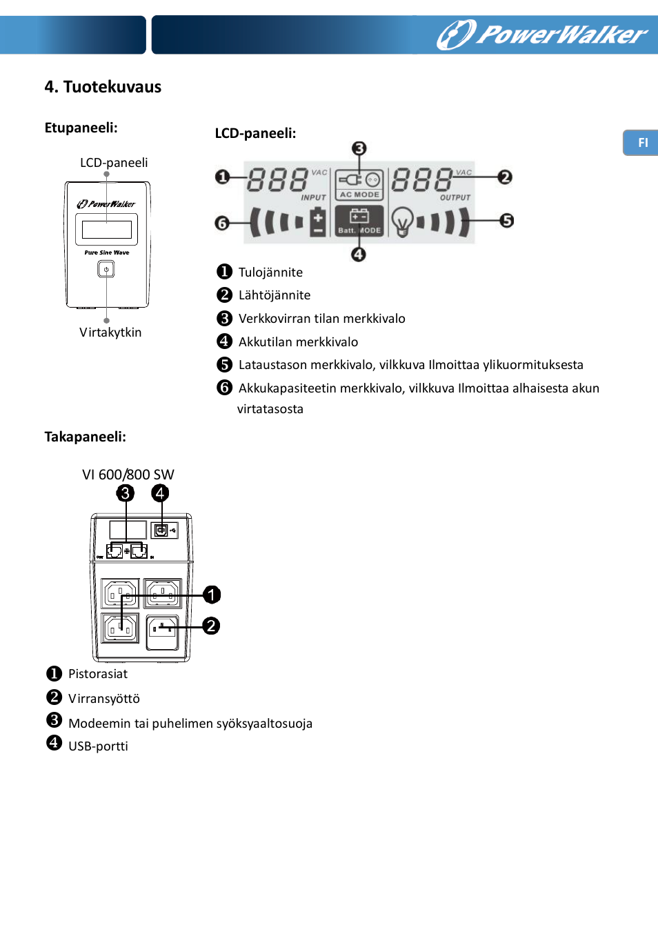 PowerWalker VI 600 SW User Manual | Page 61 / 160