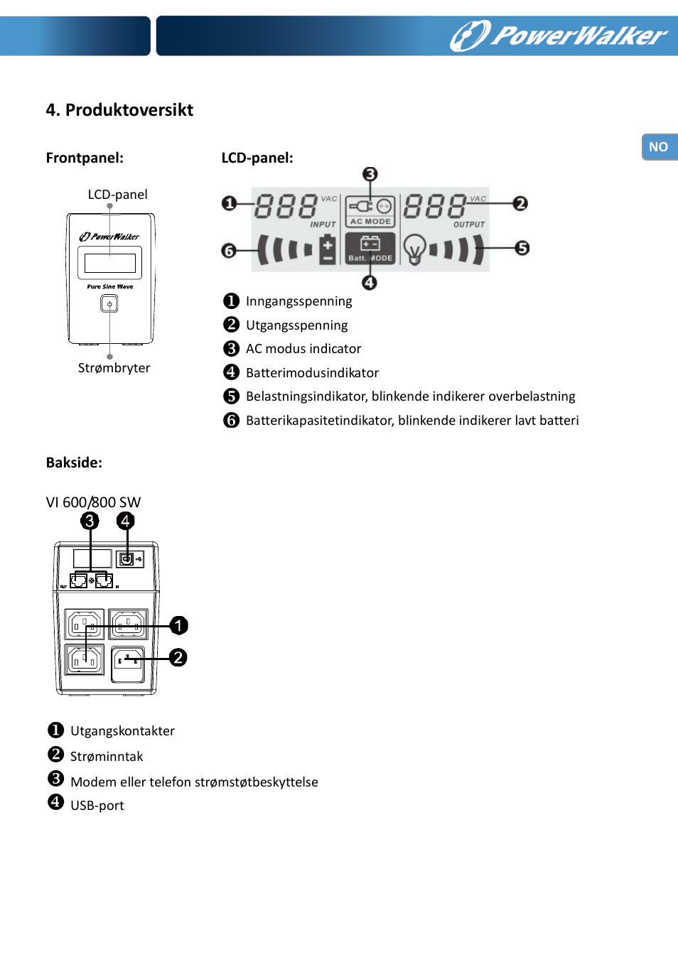 PowerWalker VI 600 SW User Manual | Page 69 / 160