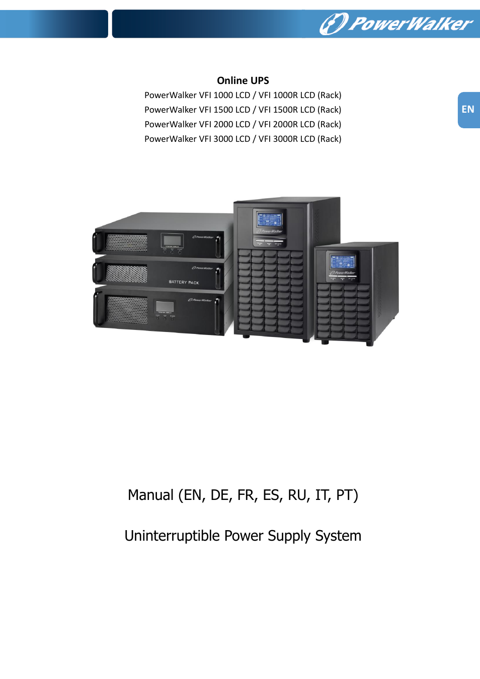 PowerWalker VFI 1000R LCD User Manual | 142 pages