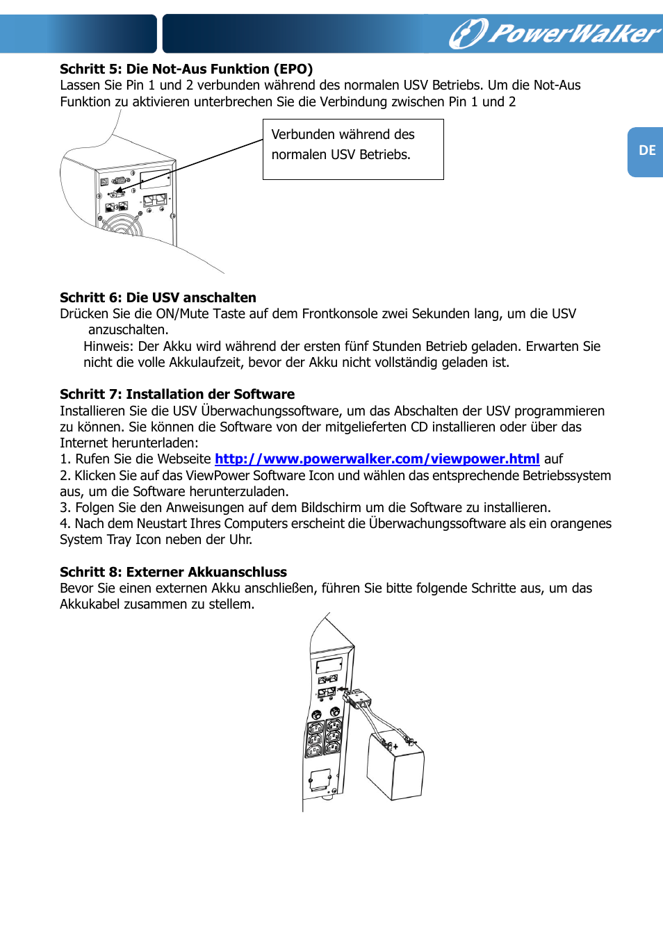 PowerWalker VFI 1000R LCD User Manual | Page 28 / 142