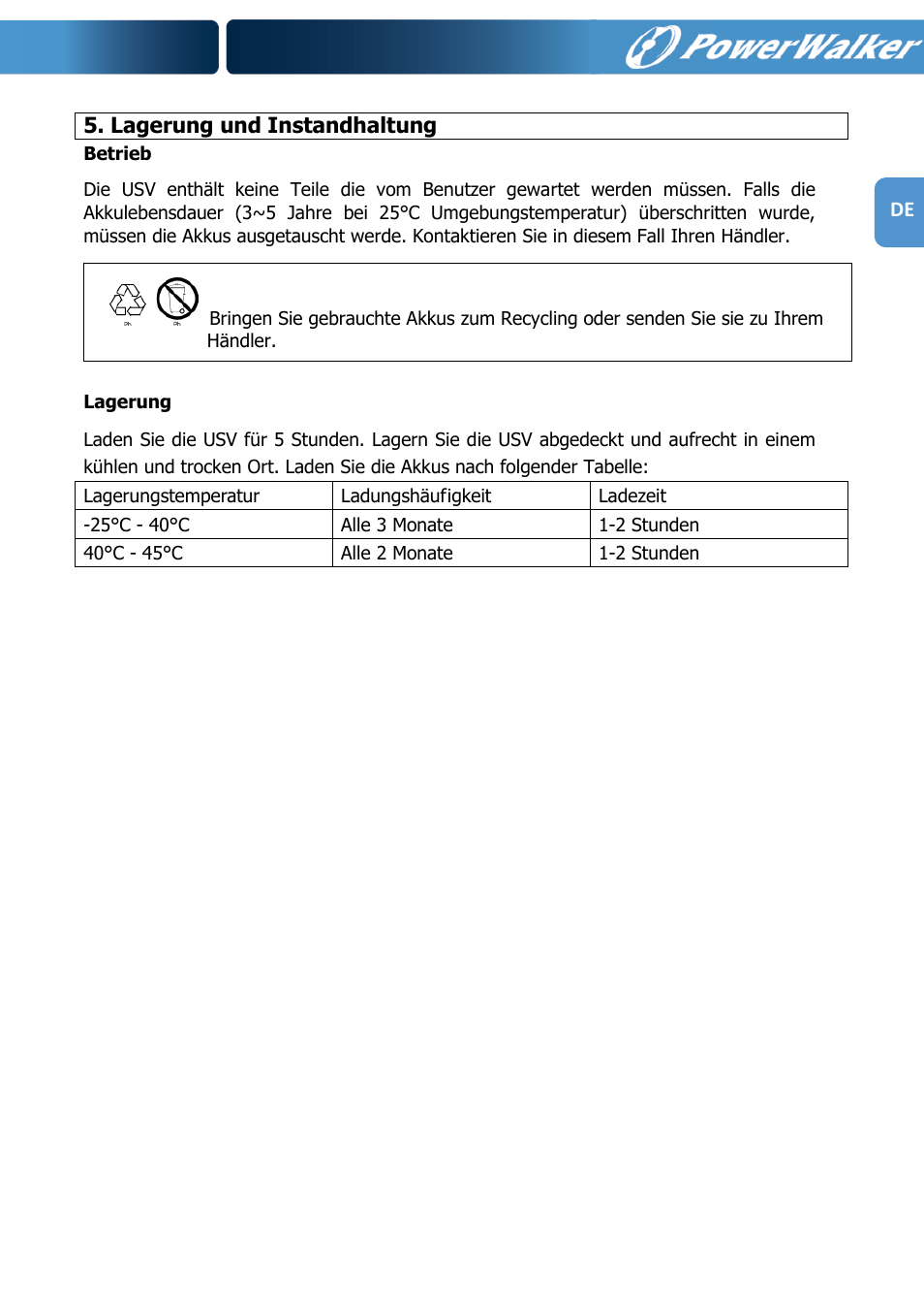 PowerWalker VFI 1000R LCD User Manual | Page 38 / 142