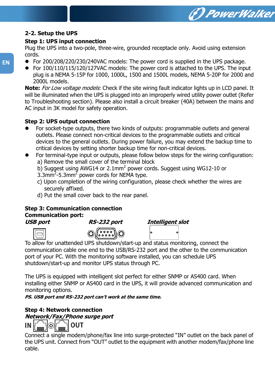 PowerWalker VFI 1000R LCD User Manual | Page 7 / 142