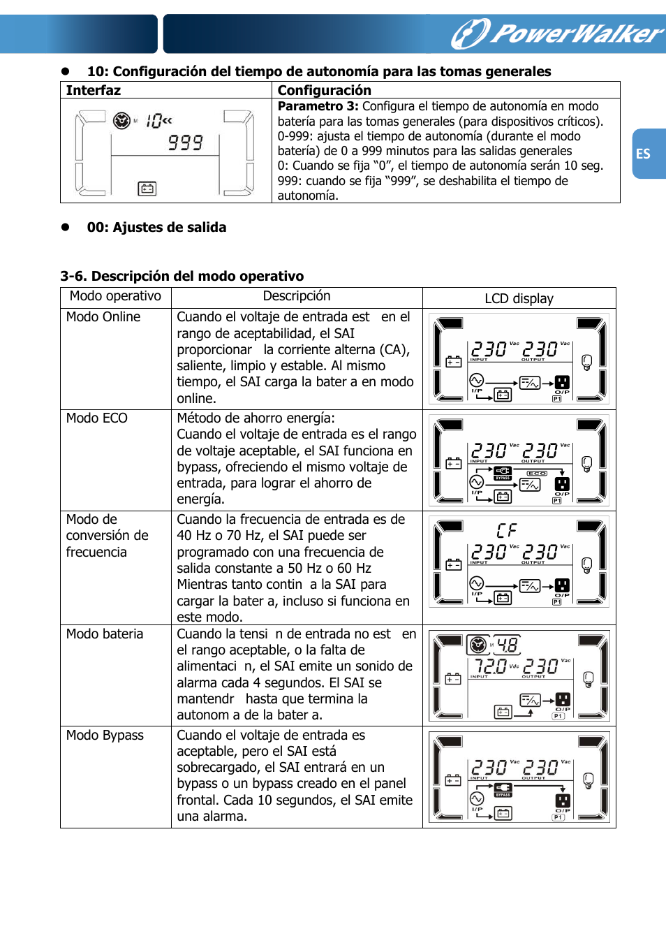 PowerWalker VFI 1000R LCD User Manual | Page 74 / 142