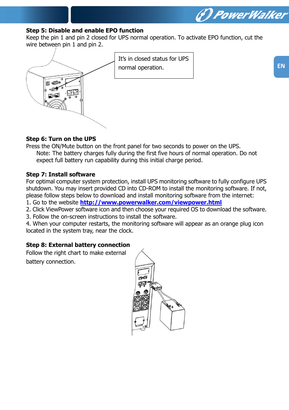PowerWalker VFI 1000R LCD User Manual | Page 8 / 142