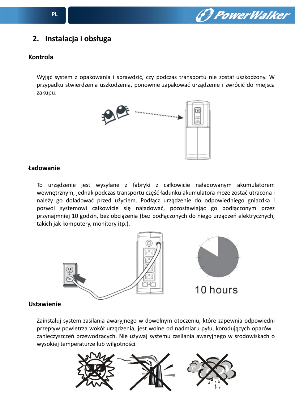 Instalacja i obsługa | PowerWalker VFD 600 User Manual | Page 109 / 160