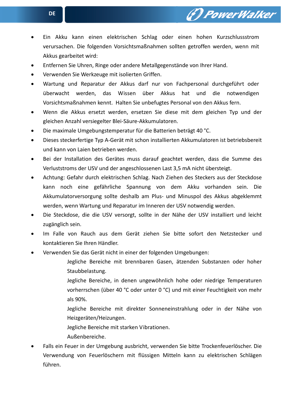 PowerWalker VFD 600 User Manual | Page 11 / 160