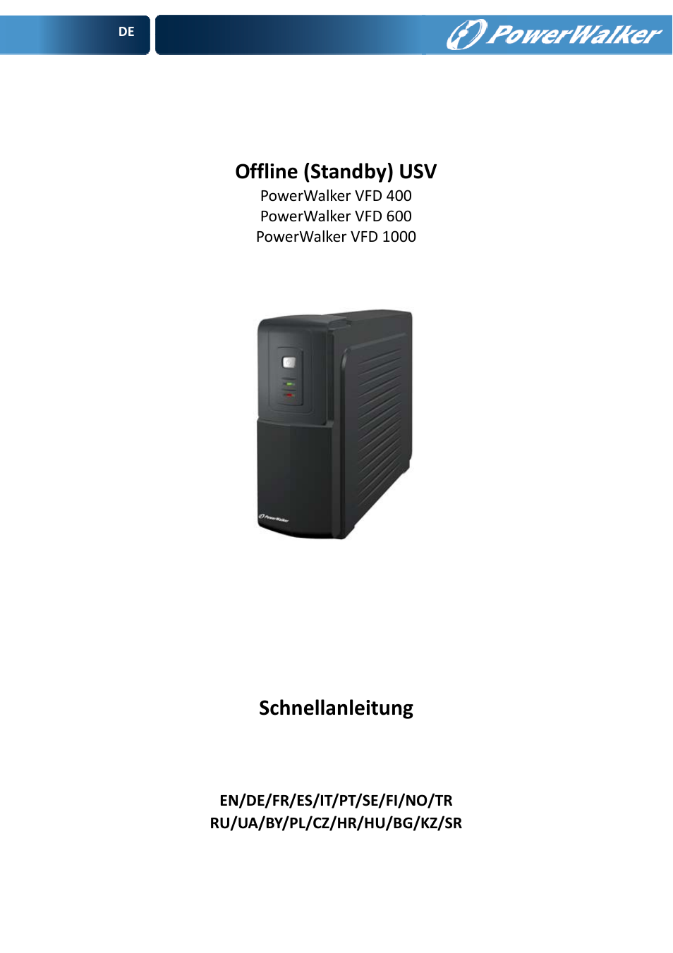 PowerWalker VFD 600 User Manual | Page 9 / 160
