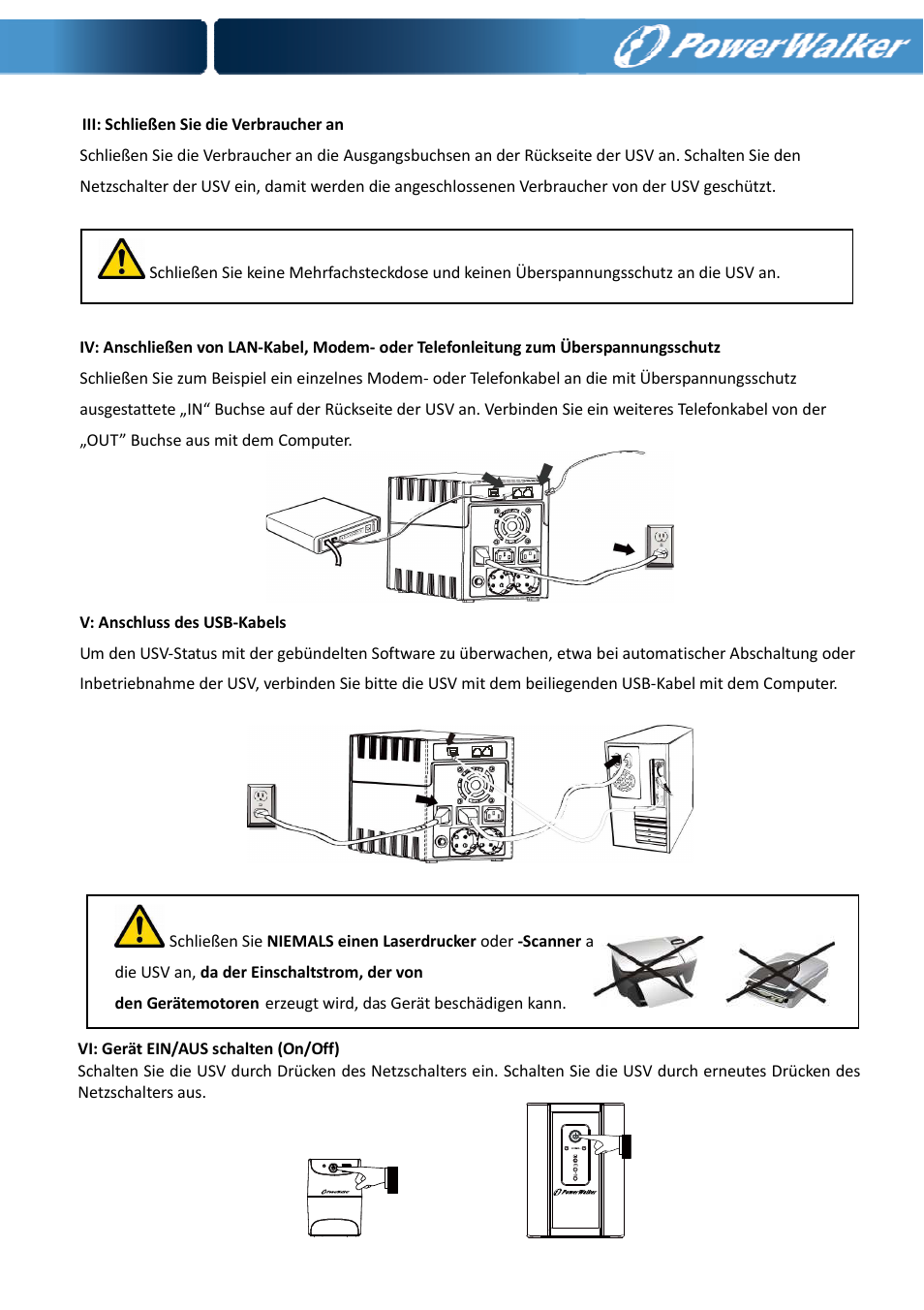 PowerWalker VI 650 SE User Manual | Page 18 / 62