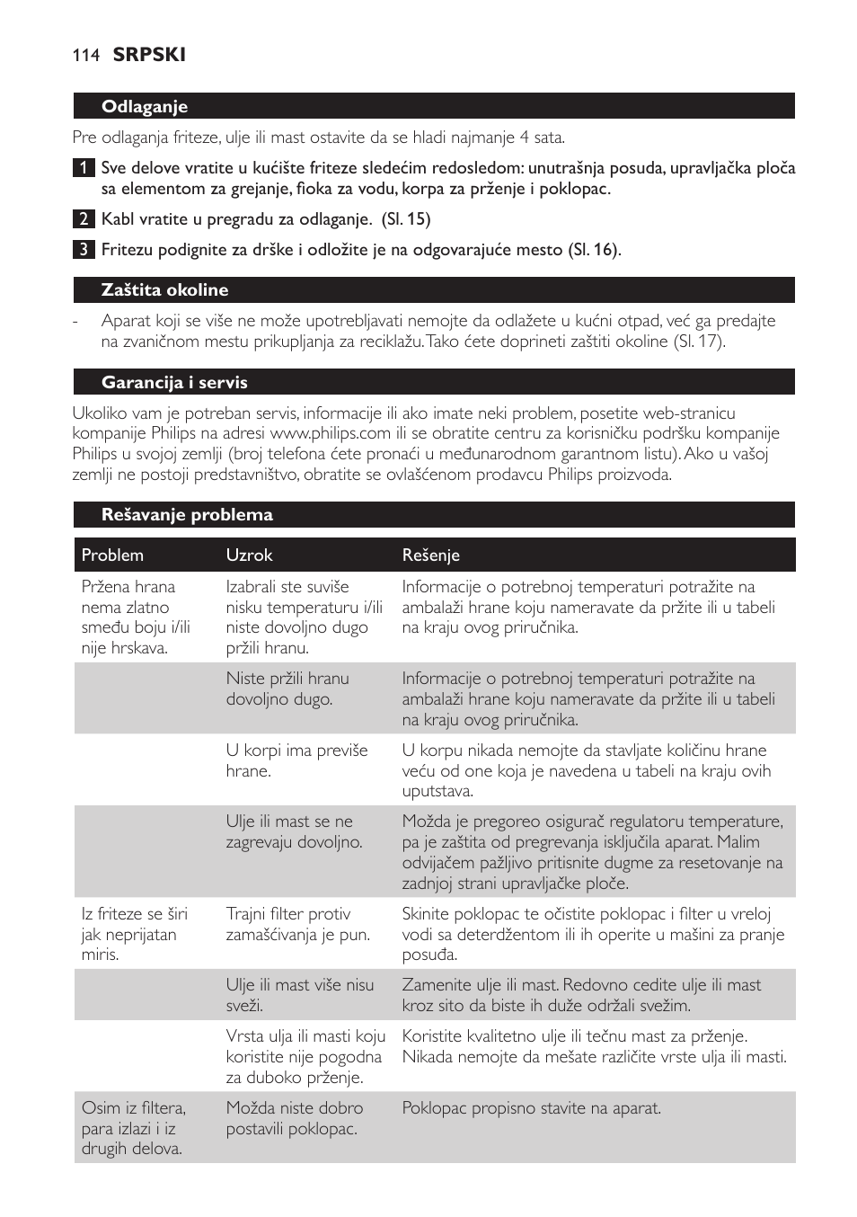 Philips HD6161 User Manual | Page 114 / 128