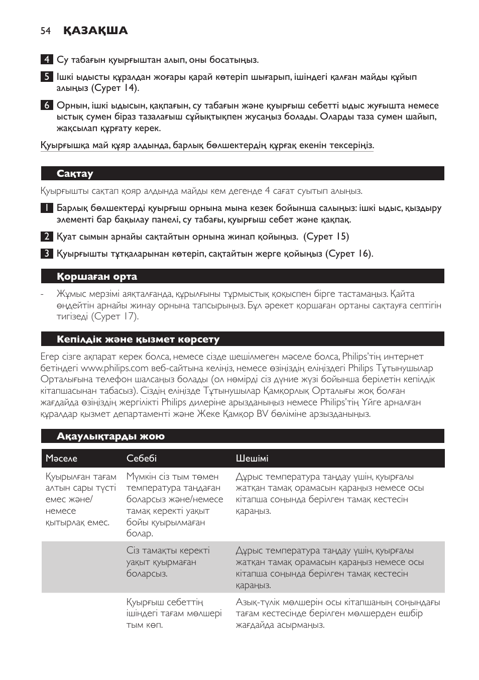 Philips HD6161 User Manual | Page 54 / 128