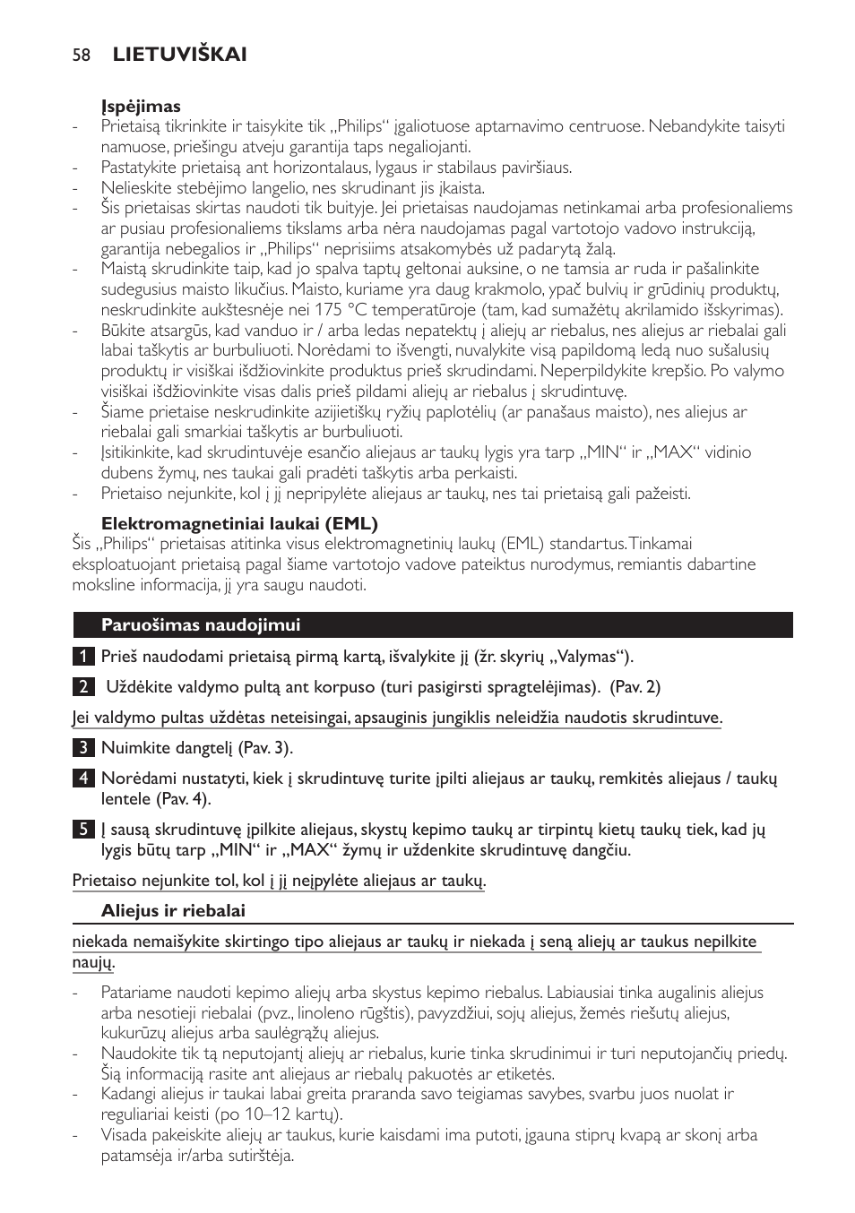 Philips HD6161 User Manual | Page 58 / 128