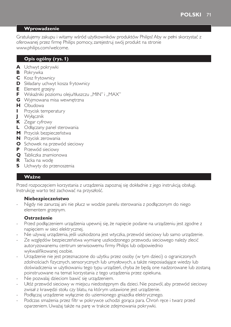 Polski, Polski 71 | Philips HD6161 User Manual | Page 71 / 128