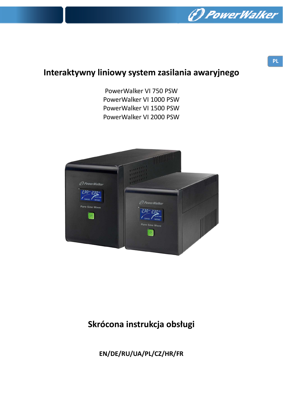 PowerWalker VI 750 PSW User Manual | Page 33 / 64