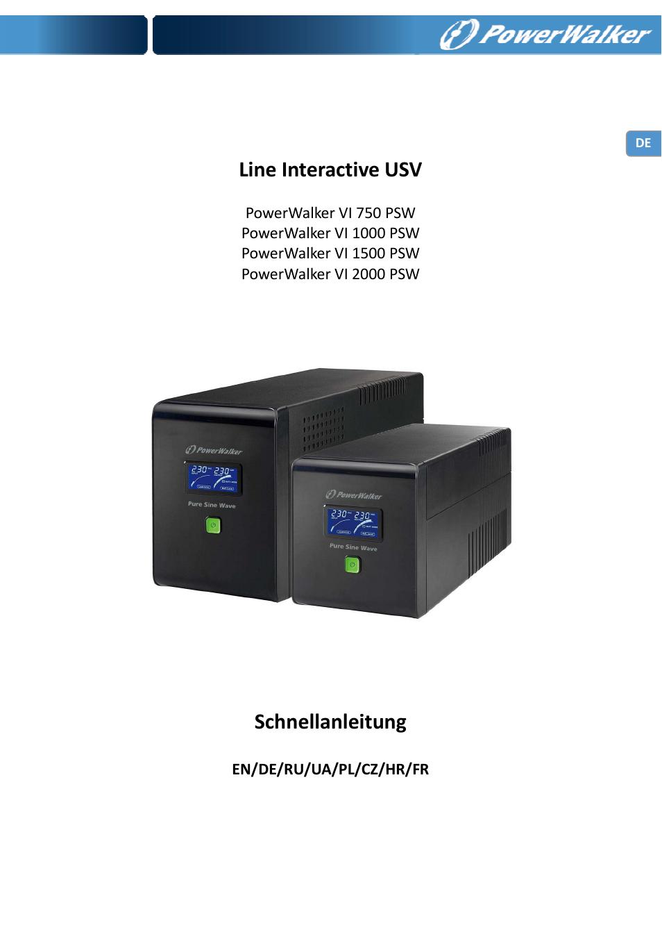 PowerWalker VI 750 PSW User Manual | Page 9 / 64