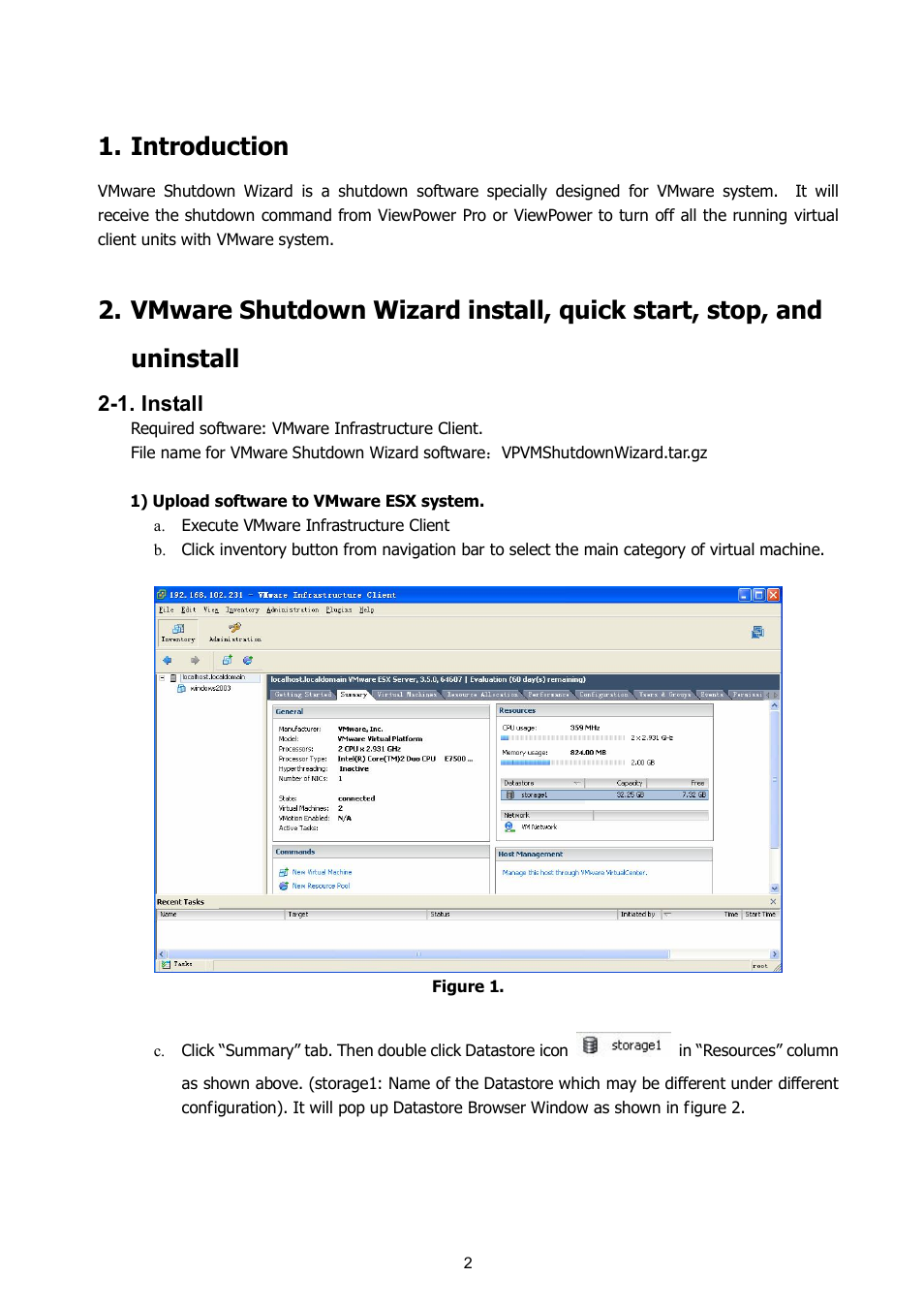2­1. install, Introduction | PowerWalker VMWare ESXi 4.0, 4.1, 5.0 User Manual | Page 3 / 8