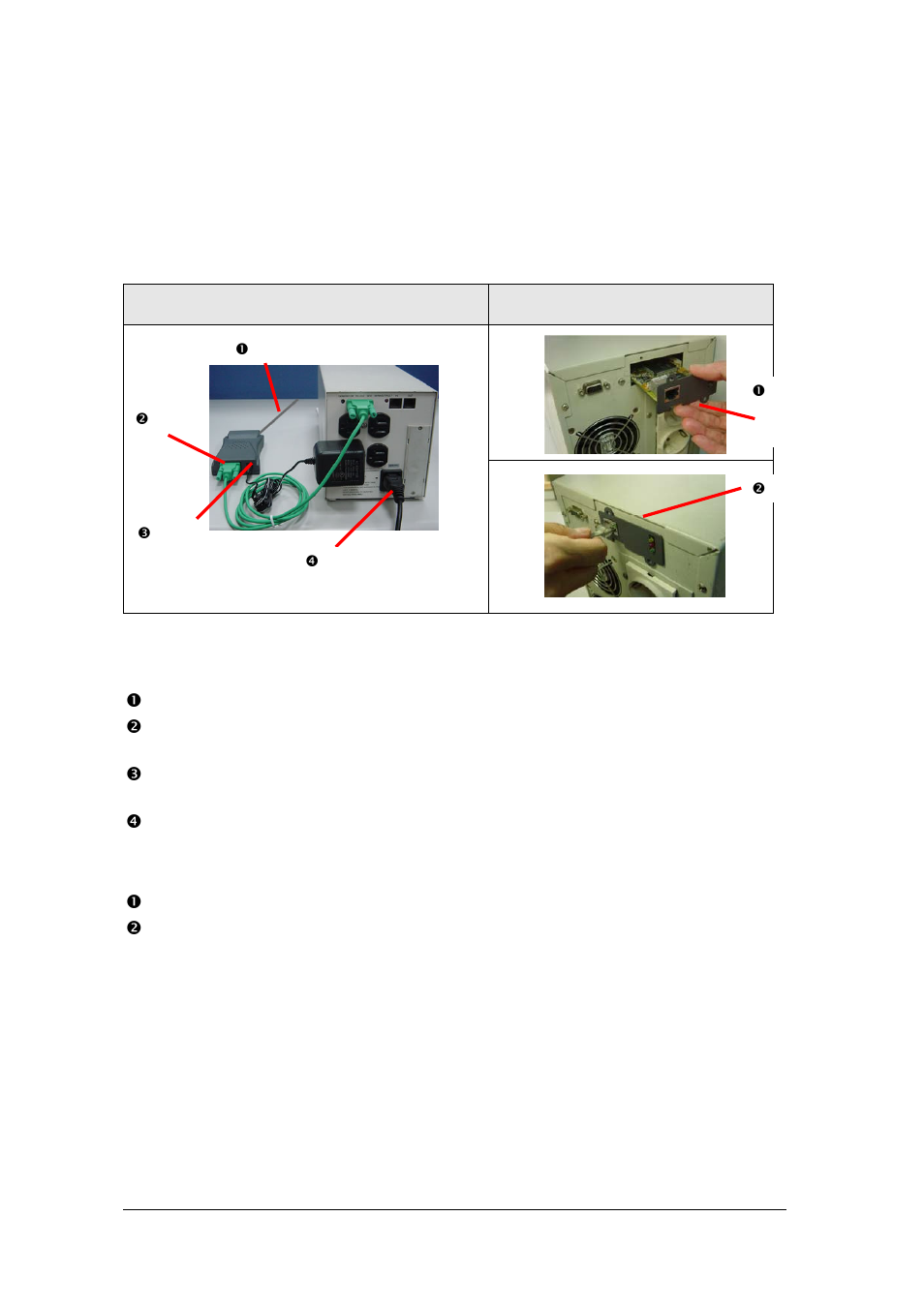 Chapter 3. netagent, ups and network connection, 1 for external netagent ii, 2 for internal netagent ii | PowerWalker SNMP DP-522 User Manual | Page 17 / 99