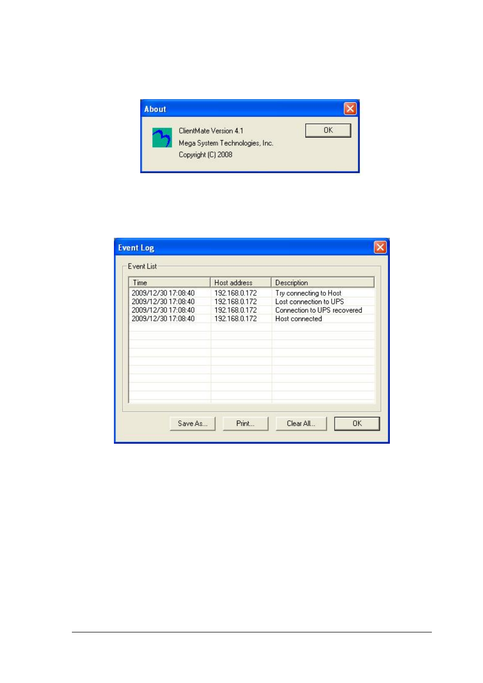 3 about, 4 event log | PowerWalker SNMP DP-522 User Manual | Page 65 / 99