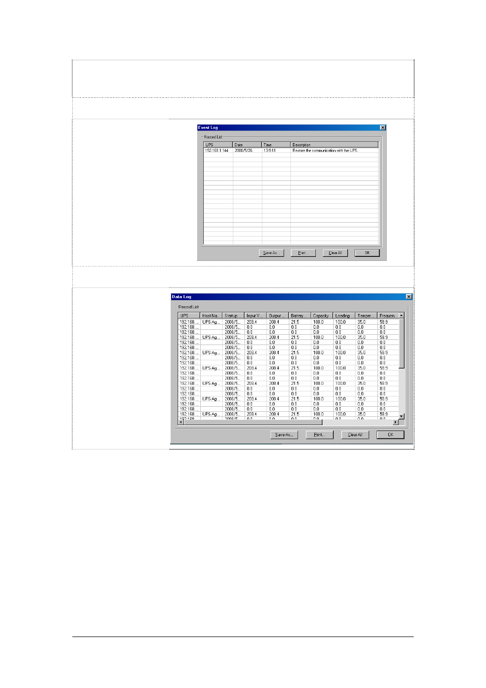 4 system(s), 1 event log, 2 data log | PowerWalker SNMP DP-522 User Manual | Page 86 / 99