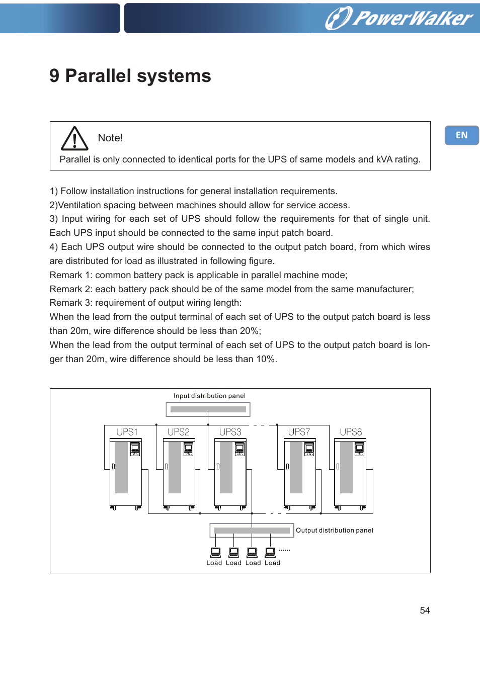 9 parallel systems | PowerWalker VFI 30000TP 3_3 BE User Manual | Page 59 / 64