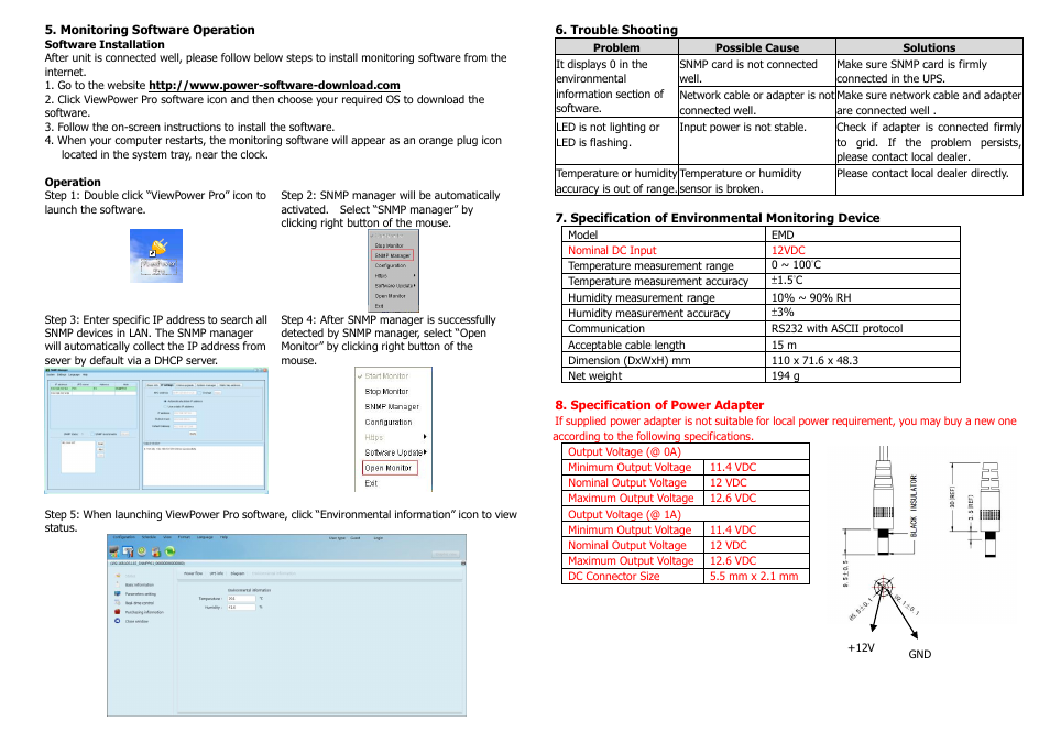 PowerWalker EMD for SNMP Manager User Manual | Page 2 / 2