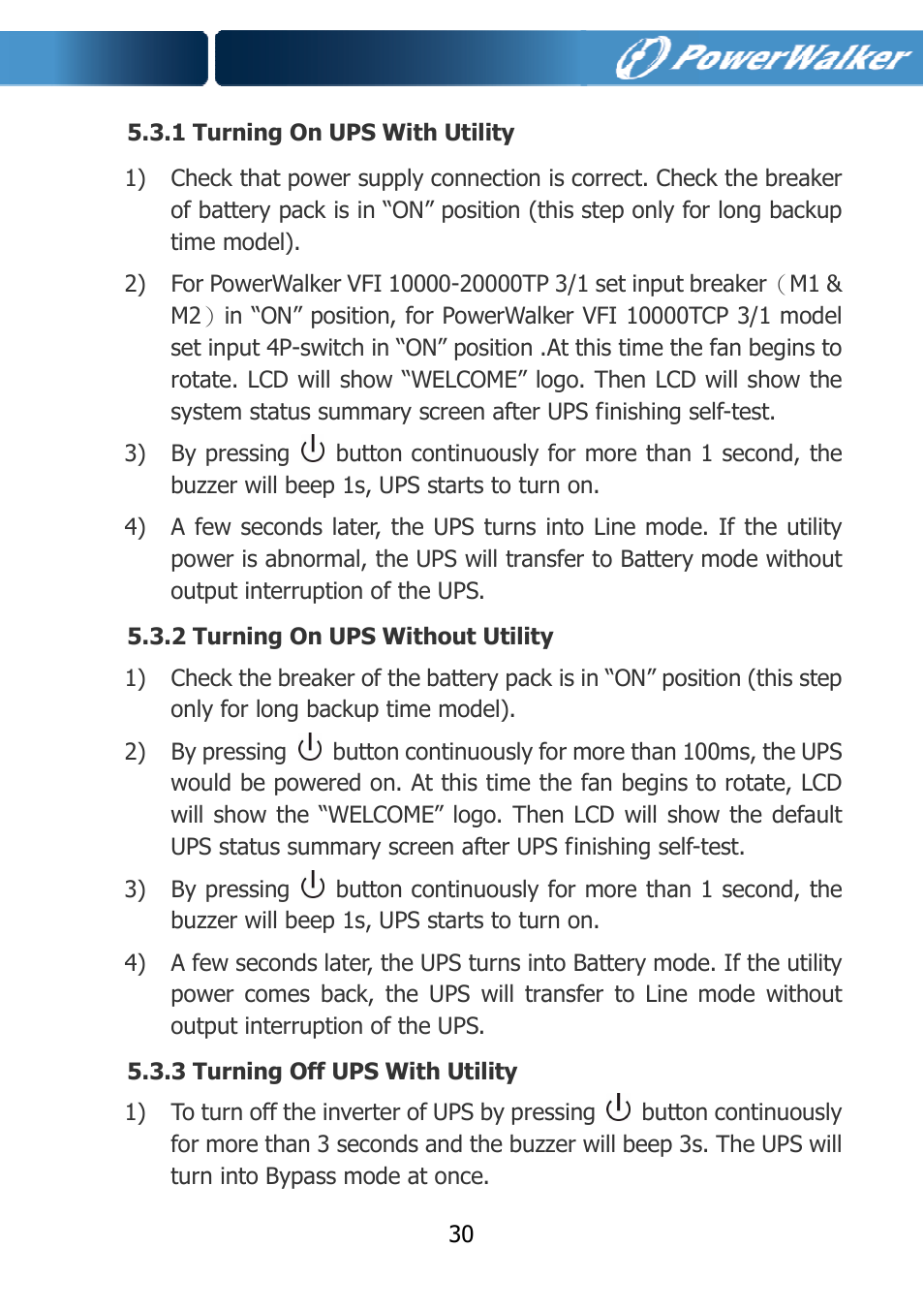 PowerWalker VFI 10000TCP 3_1 User Manual | Page 33 / 67