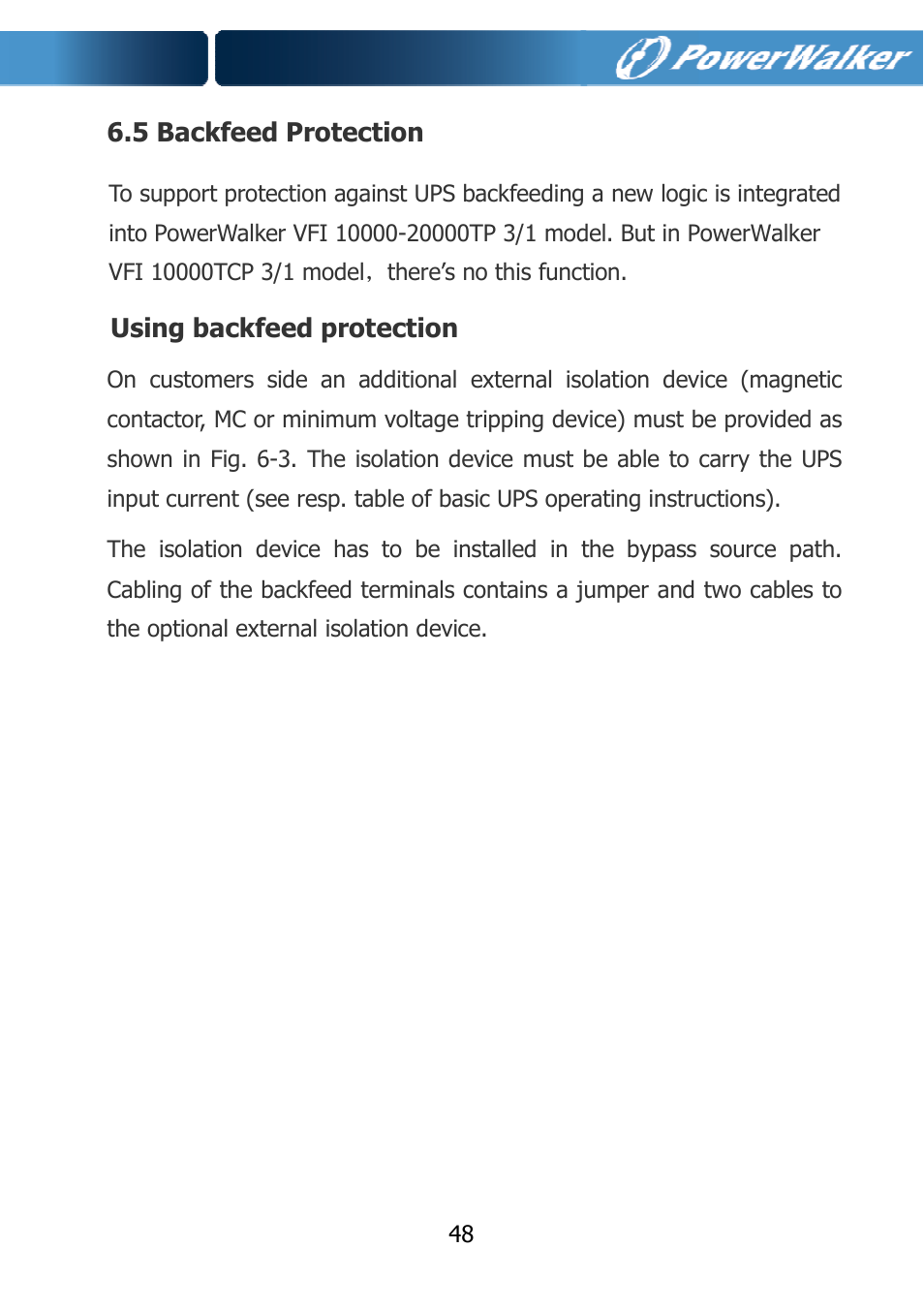 PowerWalker VFI 10000TCP 3_1 User Manual | Page 51 / 67